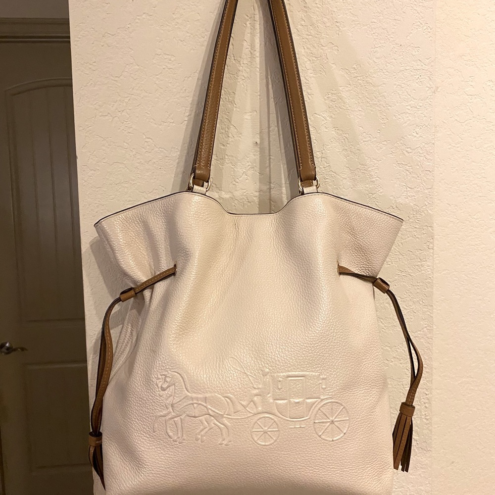 Coach Andy Tote with Contrast Trim